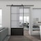 Renin Broadway Frosted Glass Metal Barn Door with Installation Hardware Kit 37 in. KMCTBWF-37BL - alternate 2